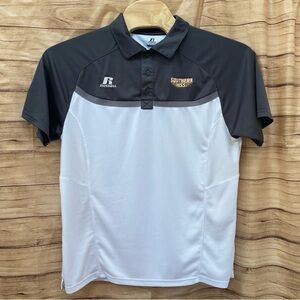 Men’s RUSSELL ATHLETIC Dri-Power polo style shirt Southern Miss logo Size L